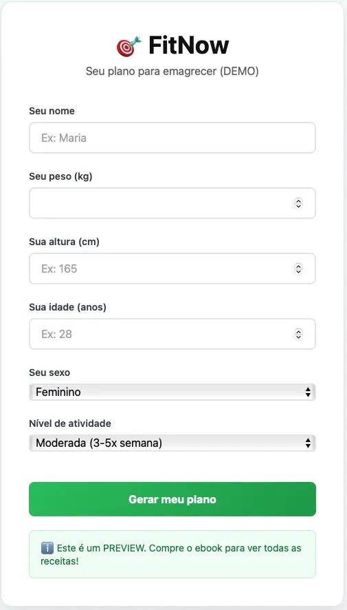Calculadora FitNow